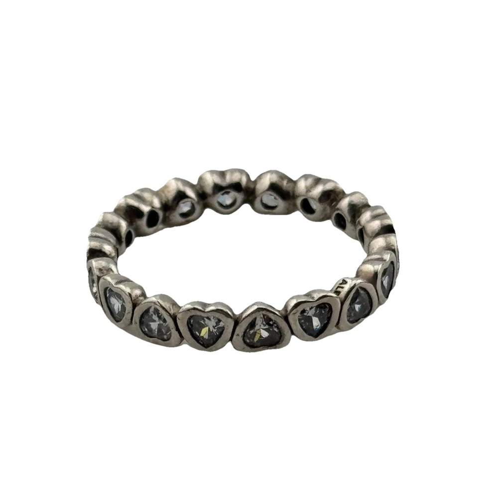 Pandora Sterling Silver Forever More Hearts CZ Ring‎ Size 52 US 6 Retired